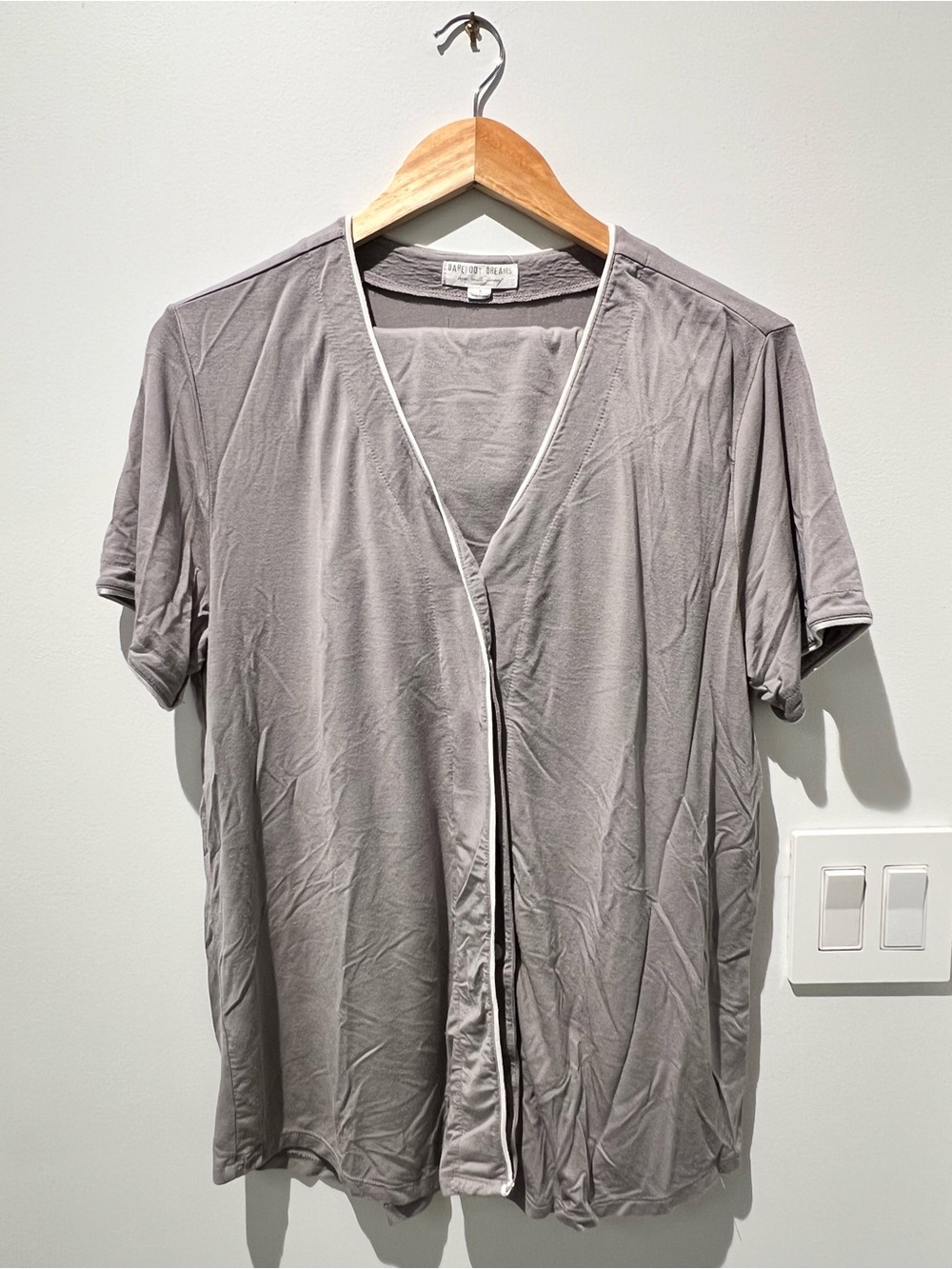 Barefoot Dreams Luxe Milk Jersey Pajama Set Gray S